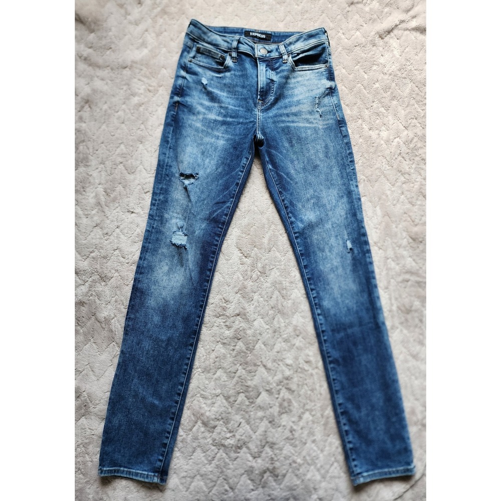 Express Hyper Stretch Slim Fit Distressed Blue Jeans Mens 29x32